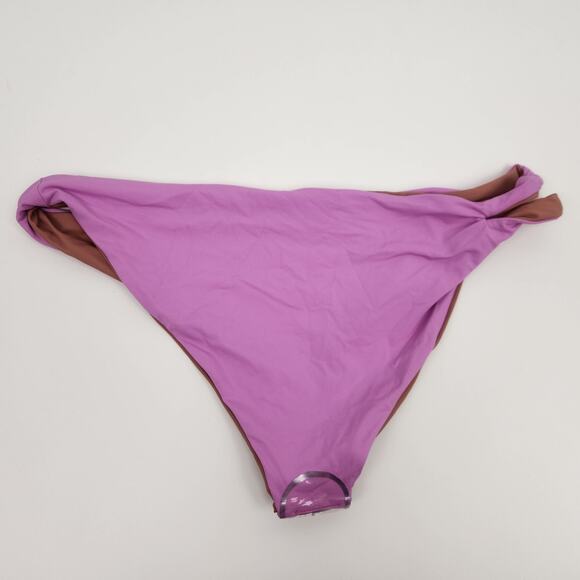 L*Space Bikini Set Breakers Bottom One Wave Top in Purple Brown Reversible XL - Picture 5 of 8